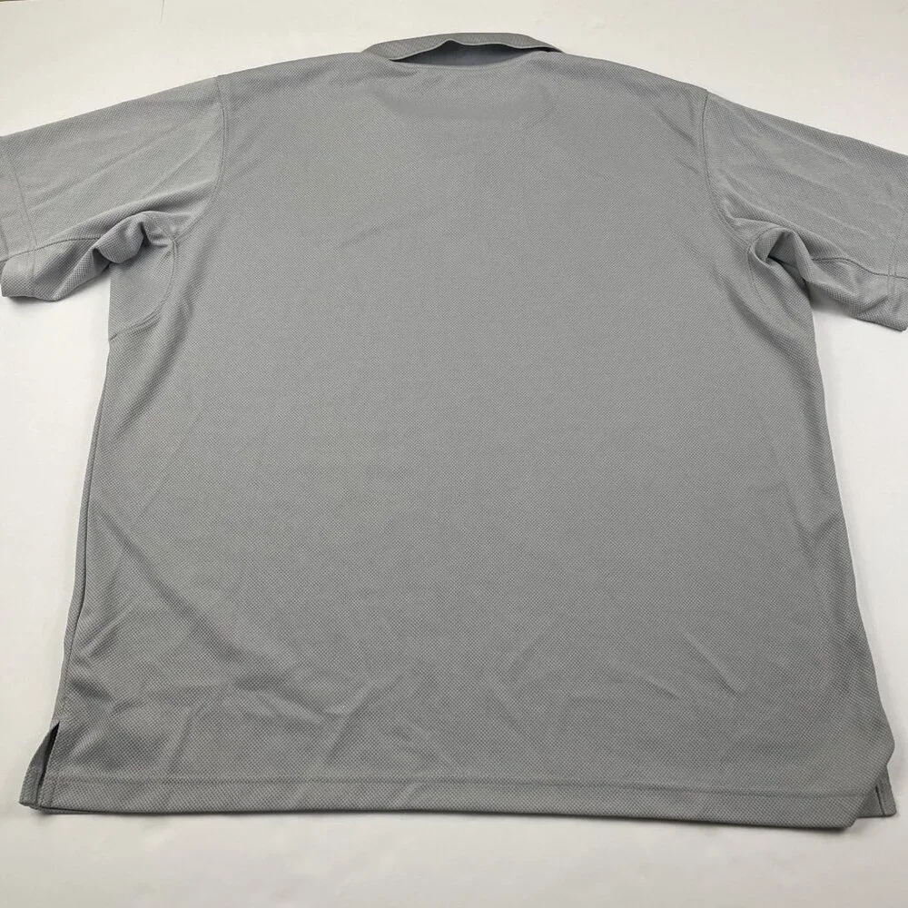 Columbia Polo Shirt Men's XL Polyester Waffle Knit Golf Outdoors Gray Breathable